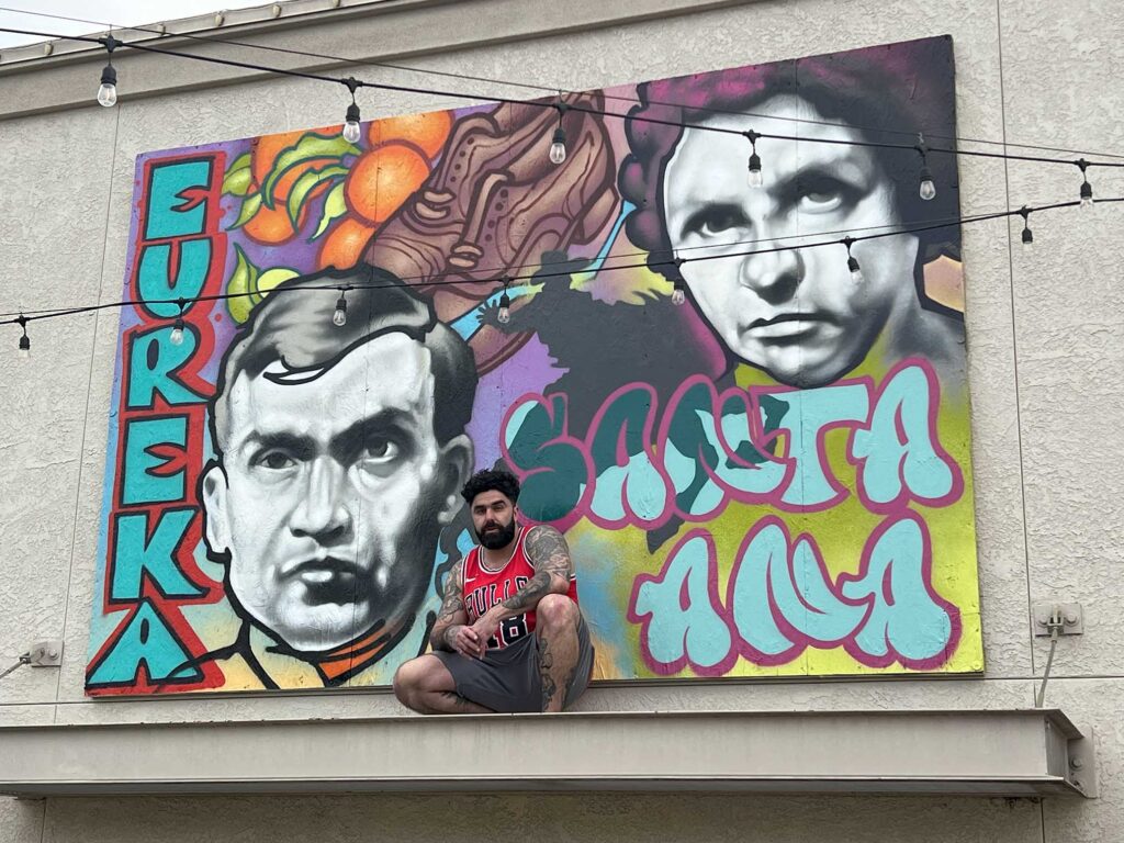 Louis Barak mural in downtown Santa Ana for the Jewish Street Art Festival