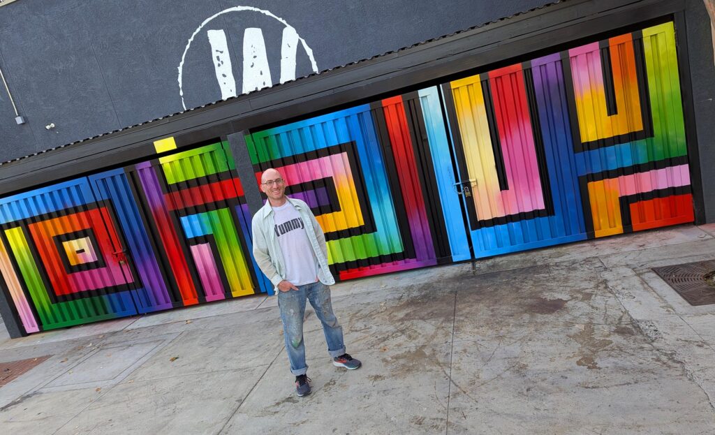 Hillel Smith Shalom mural in Santa Ana at the Jewish Street Art Festival